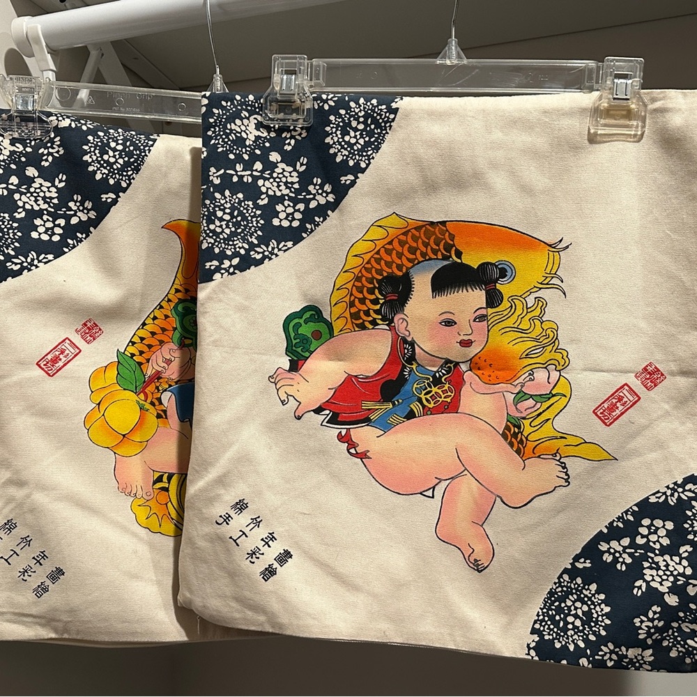Traditional Chinese New Year Style Accent Pillow Covers (2)